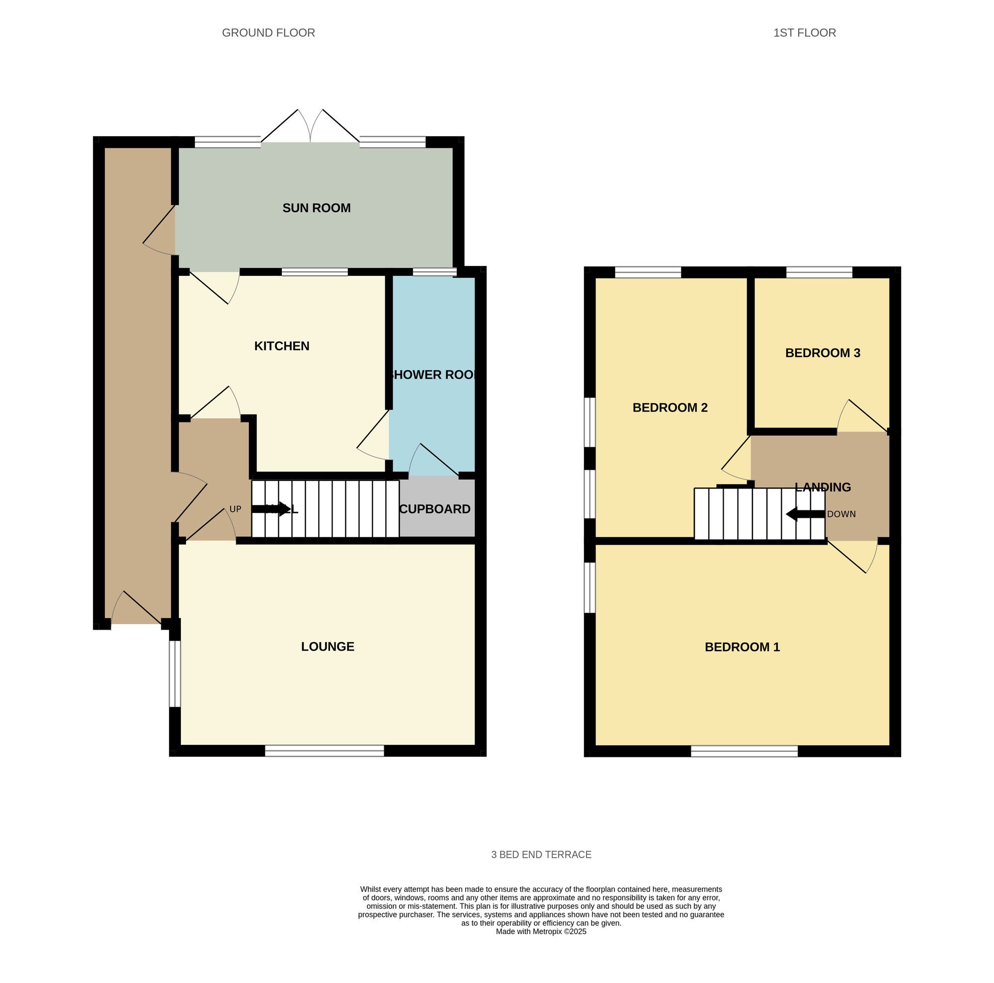 Floorplan of 3 bedroom End Terrace House for sale, Glebe Farm Road, Birmingham, West Midlands, B33