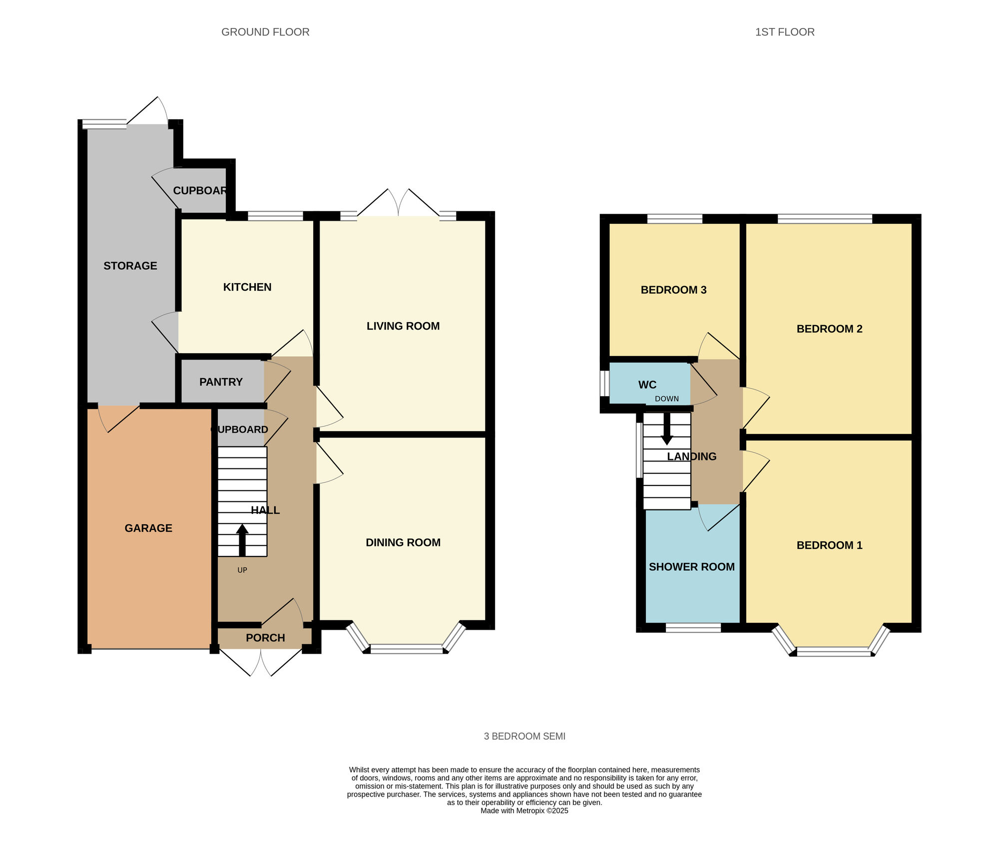 Floorplan of 3 bedroom Semi Detached House for sale, Hobmoor Croft, Birmingham, West Midlands, B25