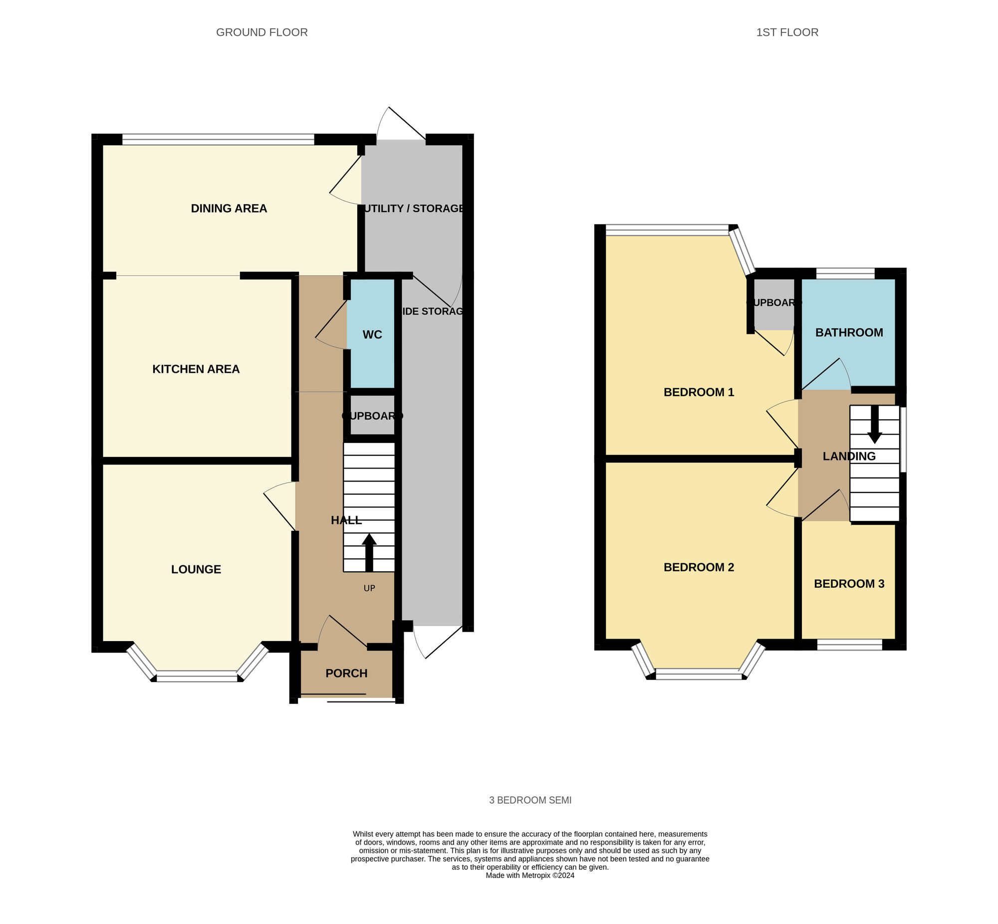 Floorplan of 3 bedroom Semi Detached House for sale, Gleneagles Road, Birmingham, West Midlands, B26