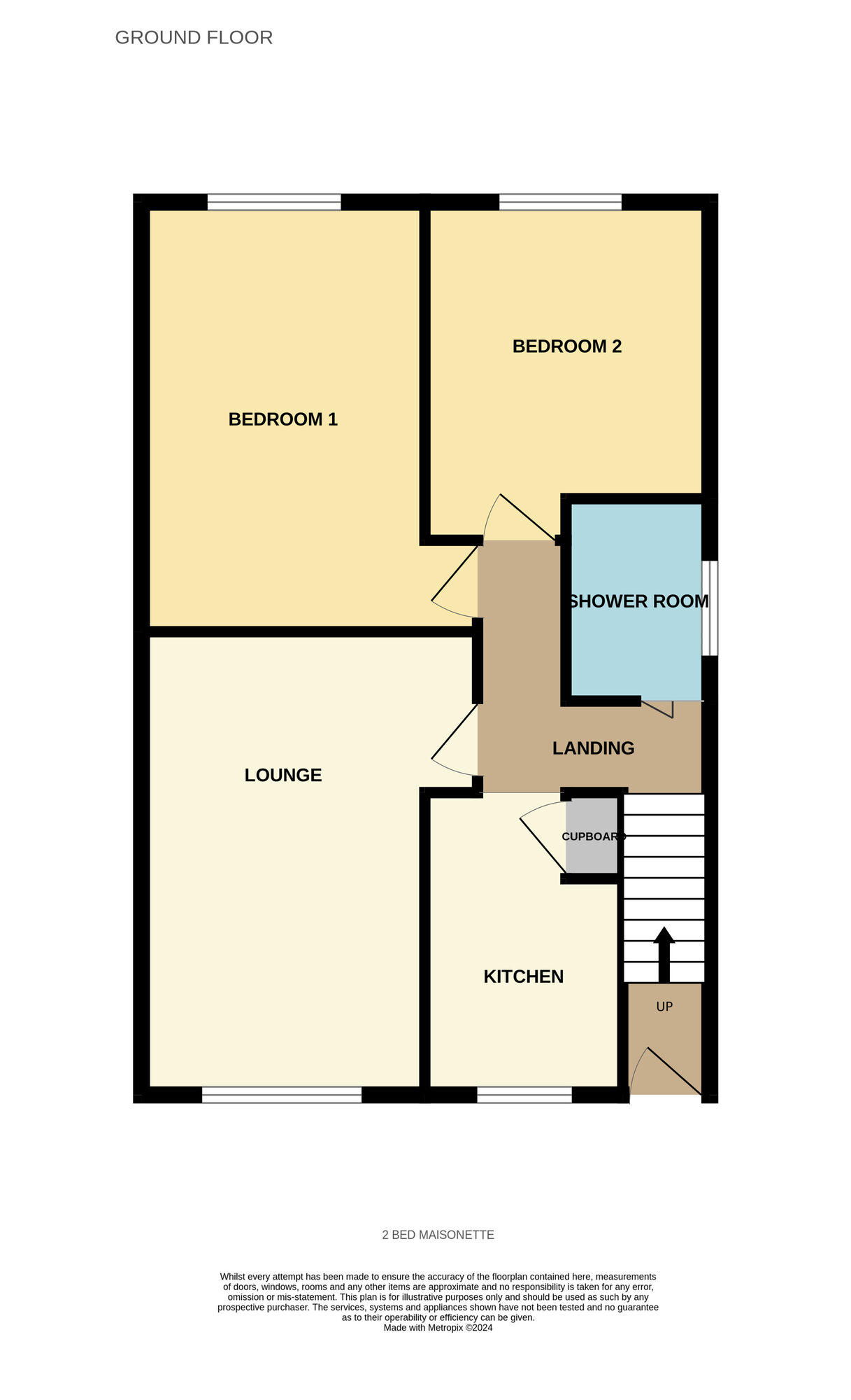 Floorplan of 2 bedroom  Flat for sale, Arden Drive, Birmingham, West Midlands, B26