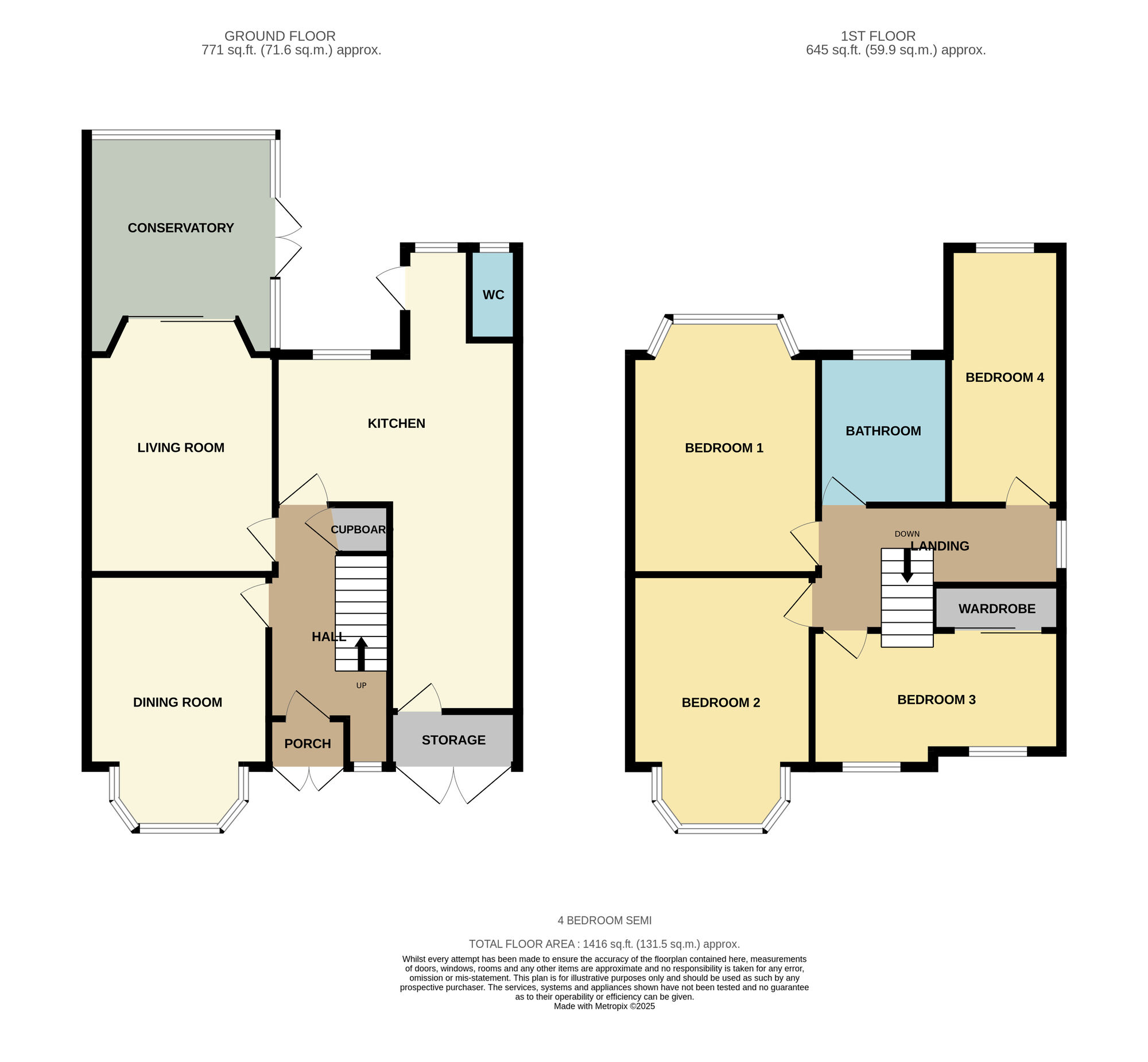 Floorplan of 4 bedroom Semi Detached House for sale, Manor House Lane, Birmingham, West Midlands, B26