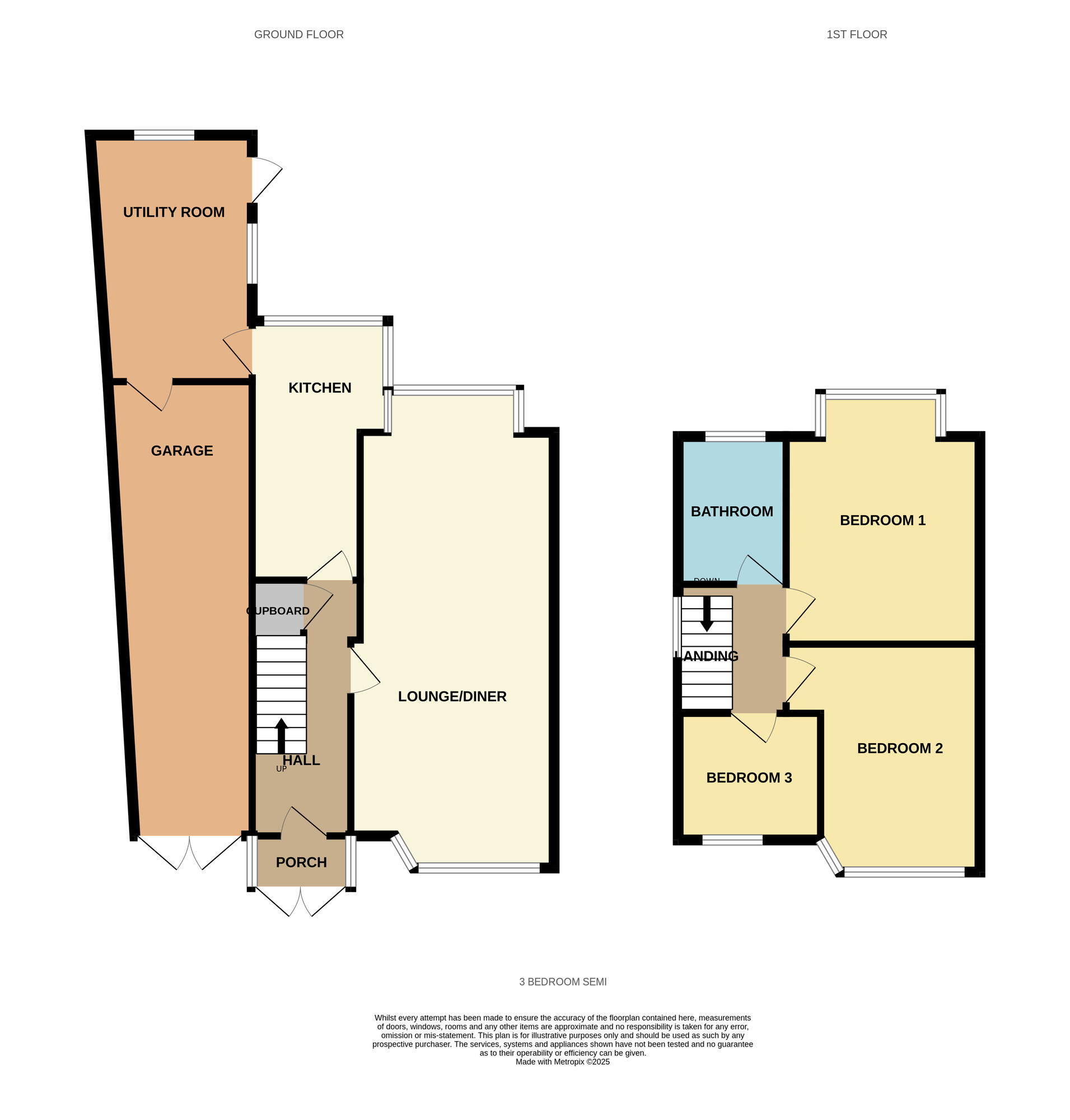 Floorplan of 3 bedroom Semi Detached House for sale, Manor House Lane, Birmingham, West Midlands, B26