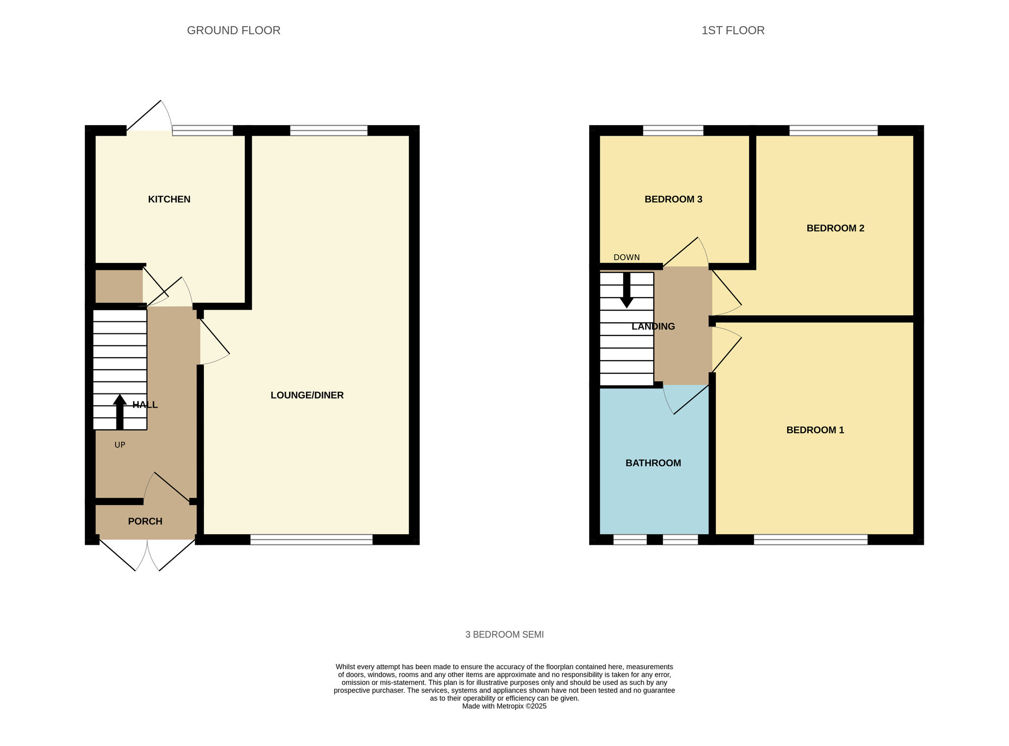 Floorplan of 3 bedroom Semi Detached House for sale, Rudyngfield Drive, Birmingham, West Midlands, B33