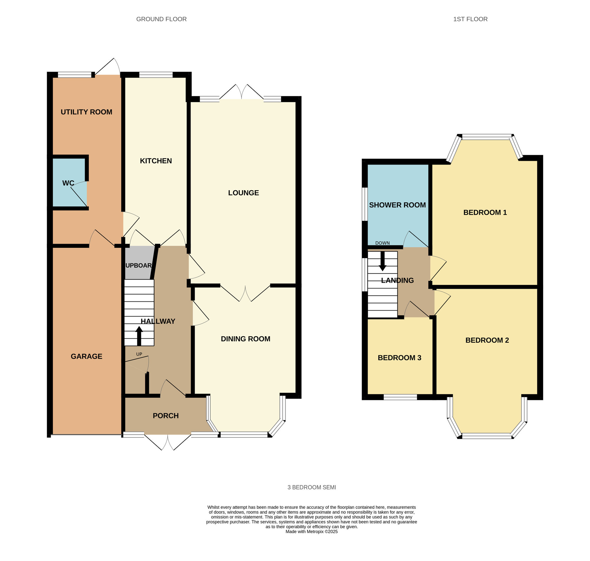 Floorplan of 3 bedroom Semi Detached House for sale, Manor House Lane, Birmingham, West Midlands, B26