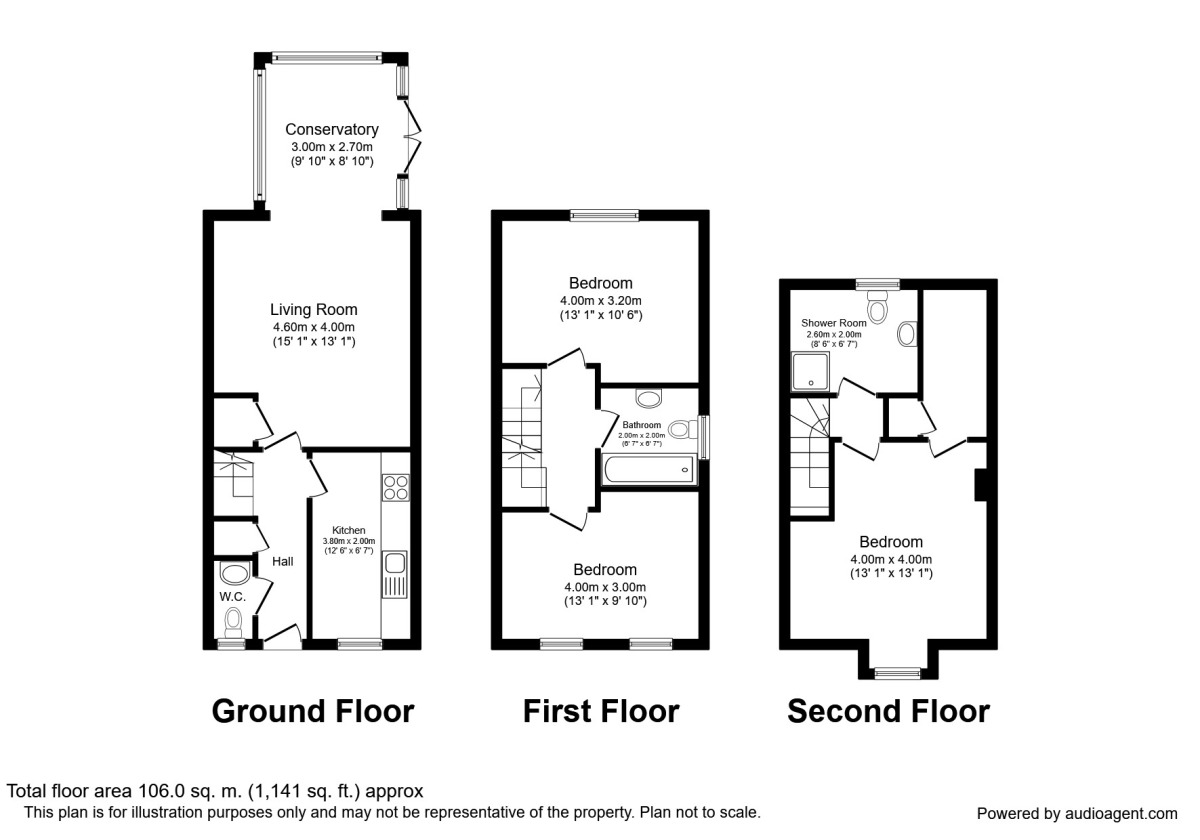 Floorplan of 3 bedroom Mid Terrace House to rent, Rainsborough Way, York, YO30