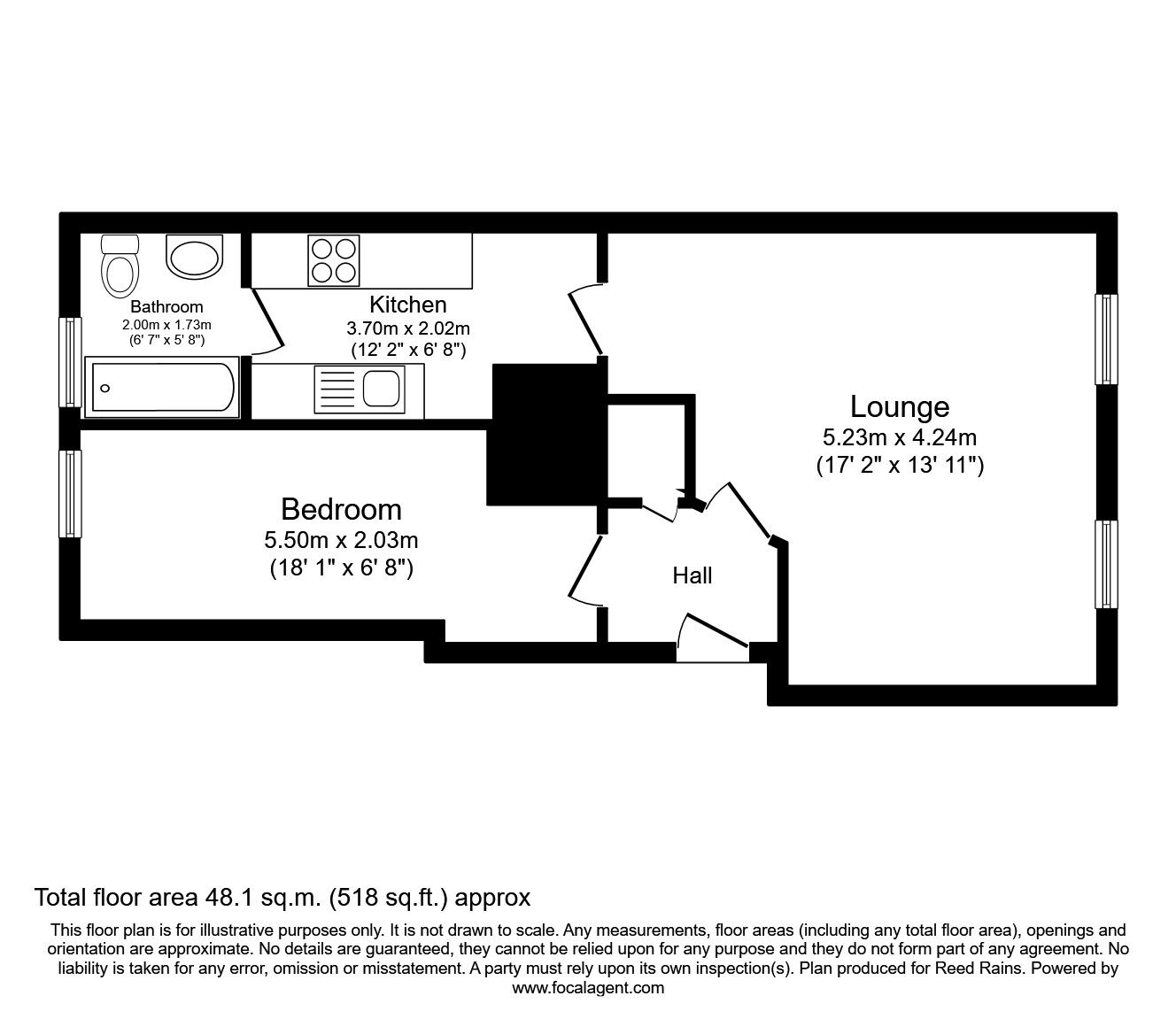 Floorplan of 1 bedroom  Flat to rent, Bishophill Senior, York, YO1