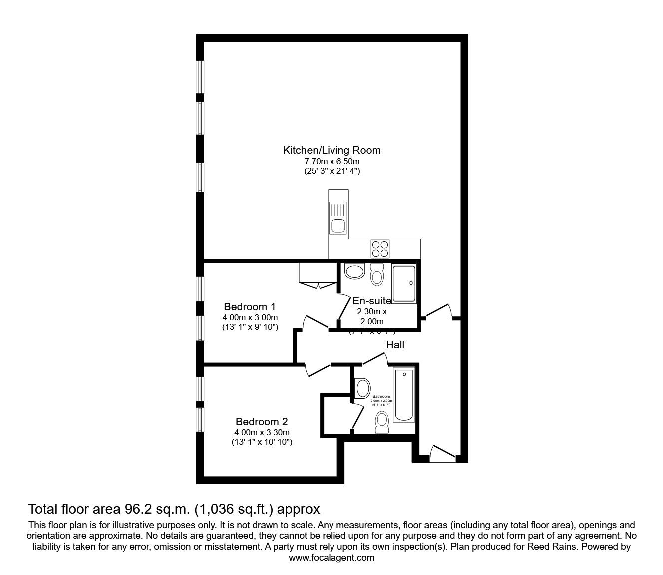 Floorplan of 2 bedroom  Flat to rent, Hospital Fields Road, York, North Yorkshire, YO10