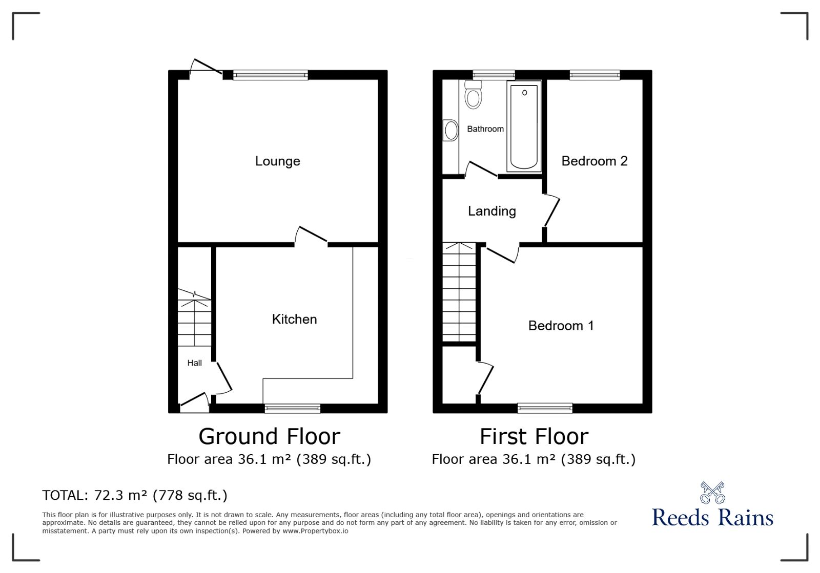 Floorplan of 2 bedroom Mid Terrace House to rent, Cherry Street, York, North Yorkshire, YO23