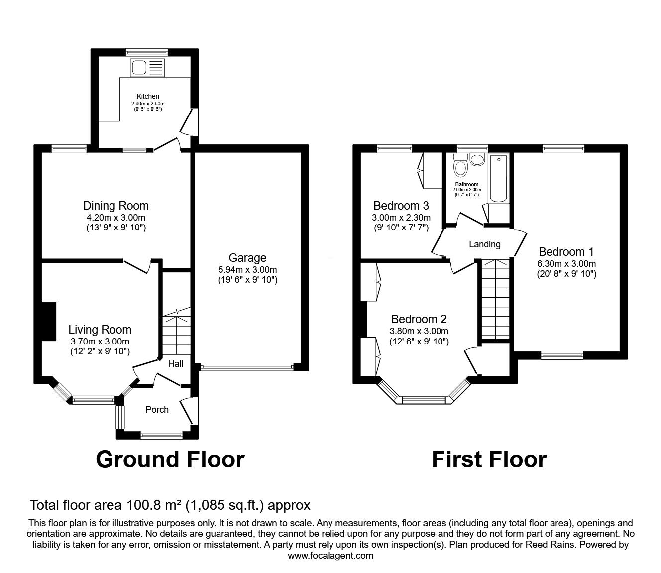 Floorplan of 3 bedroom Semi Detached House for sale, Reighton Avenue, York, North Yorkshire, YO30