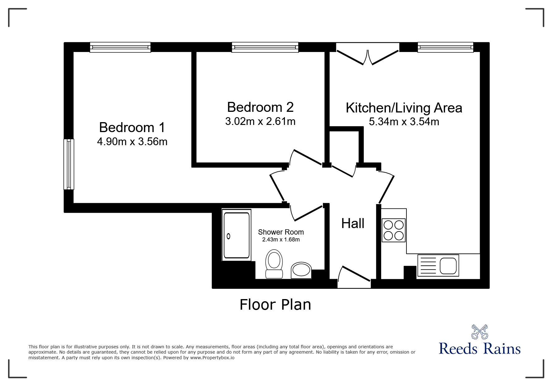 Floorplan of 2 bedroom  Flat for sale, Holgate Road, York, North Yorkshire, YO24