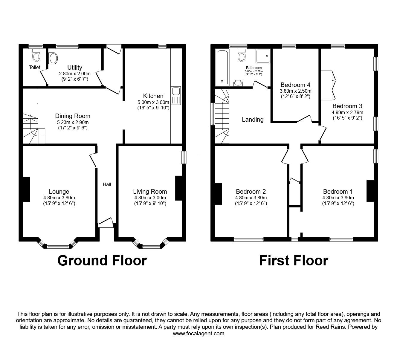 Floorplan of 4 bedroom Detached House for sale, Low Green, Copmanthorpe, North Yorkshire, YO23