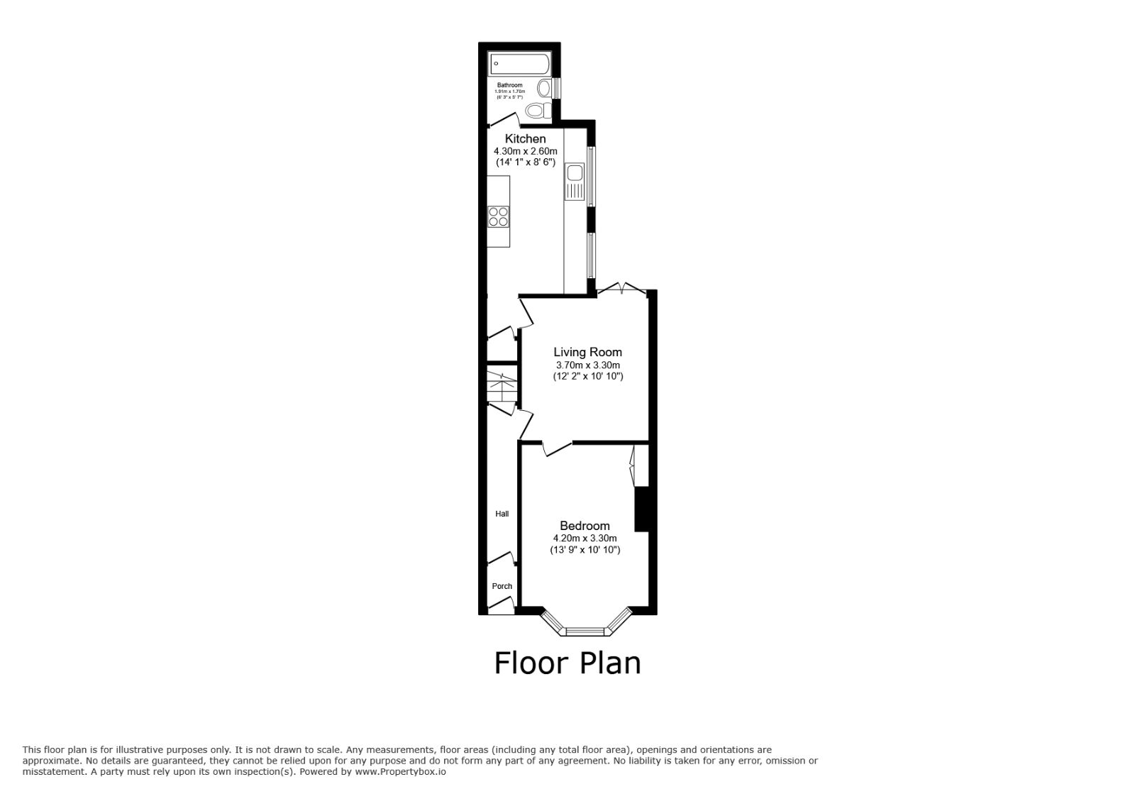 Floorplan of 1 bedroom  Flat to rent, Cromer Street, York, North Yorkshire, YO30