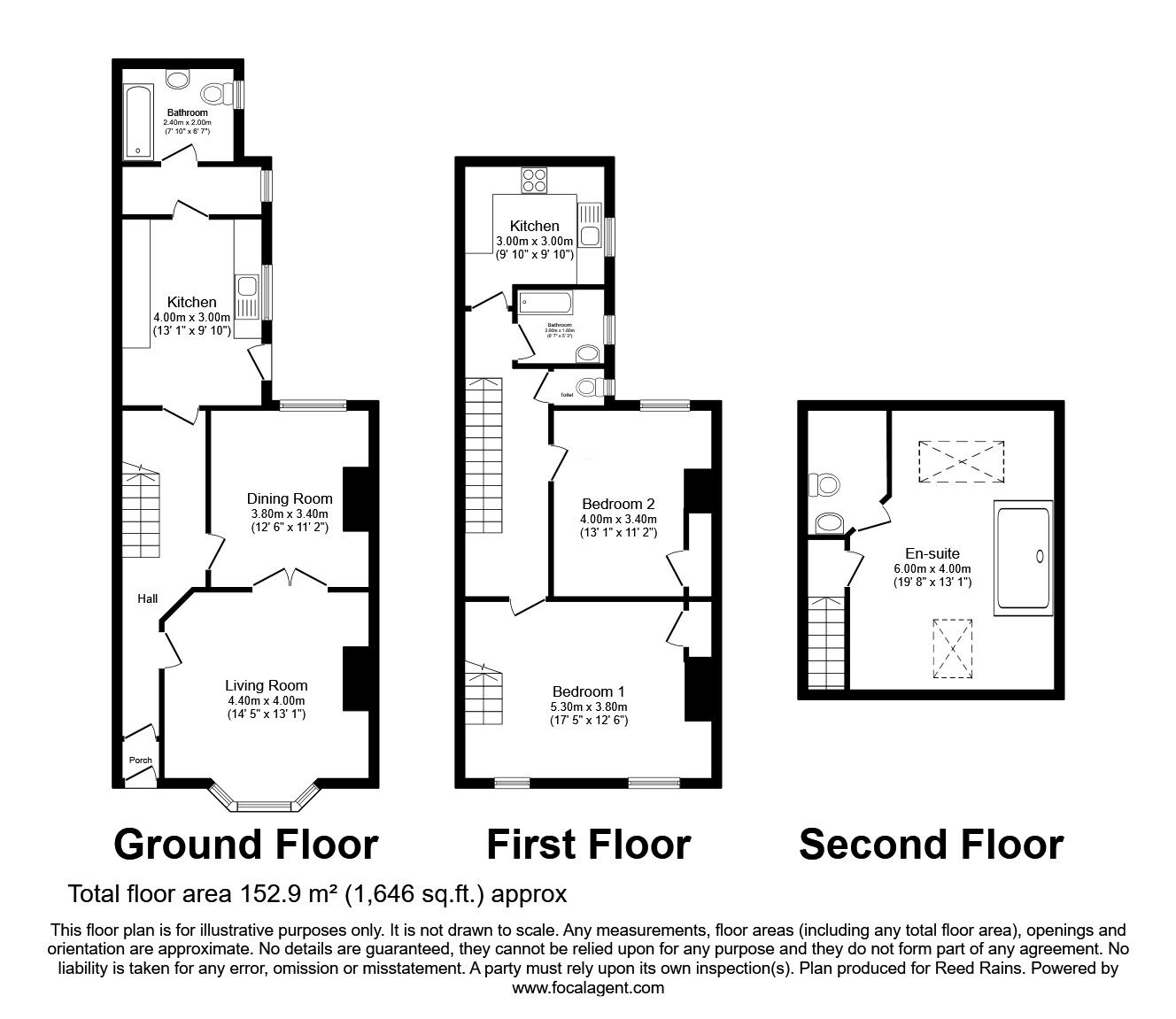 Floorplan of 2 bedroom Mid Terrace House for sale, Lastingham Terrace, York, North Yorkshire, YO10