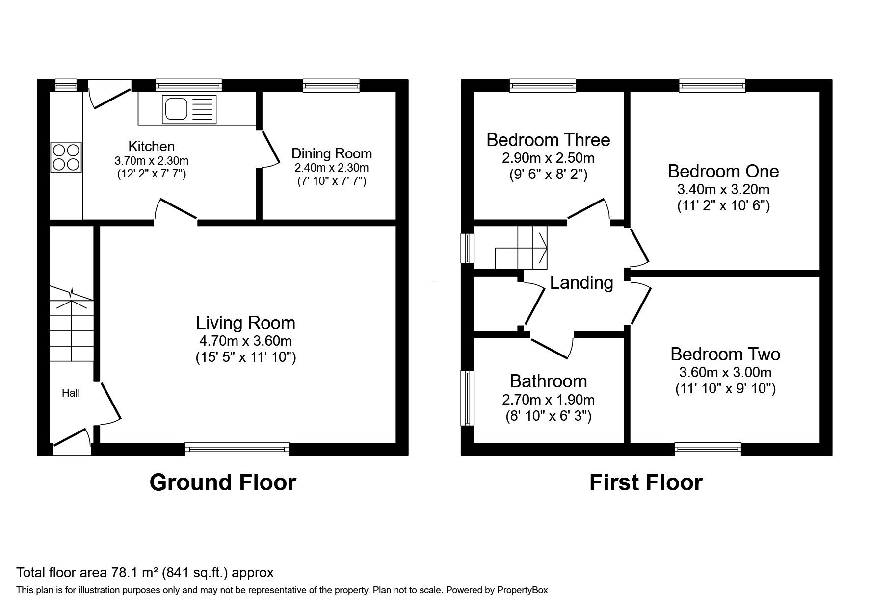 Floorplan of 3 bedroom End Terrace House for sale, Etty Avenue, York, North Yorkshire, YO10