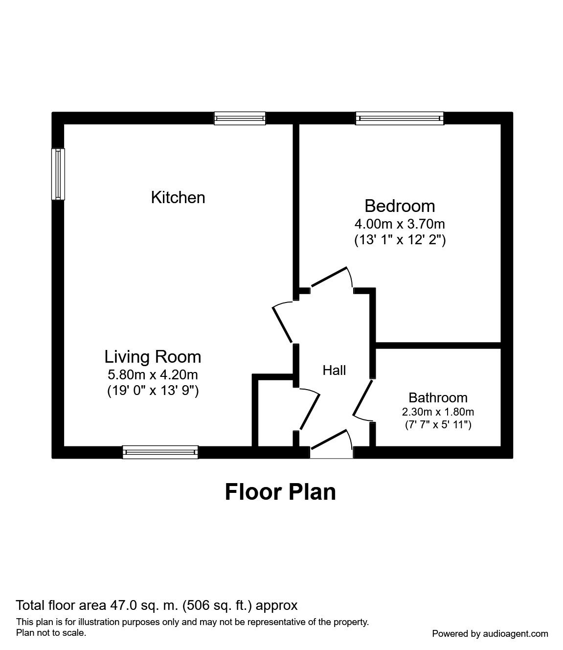 Floorplan of 1 bedroom  Flat for sale, Station Rise, Riccall, North Yorkshire, YO19