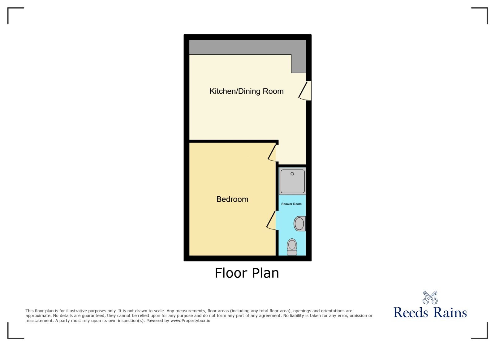 Floorplan of 1 bedroom  Flat to rent, The Village, Stockton on the Forest, North Yorkshire, YO32