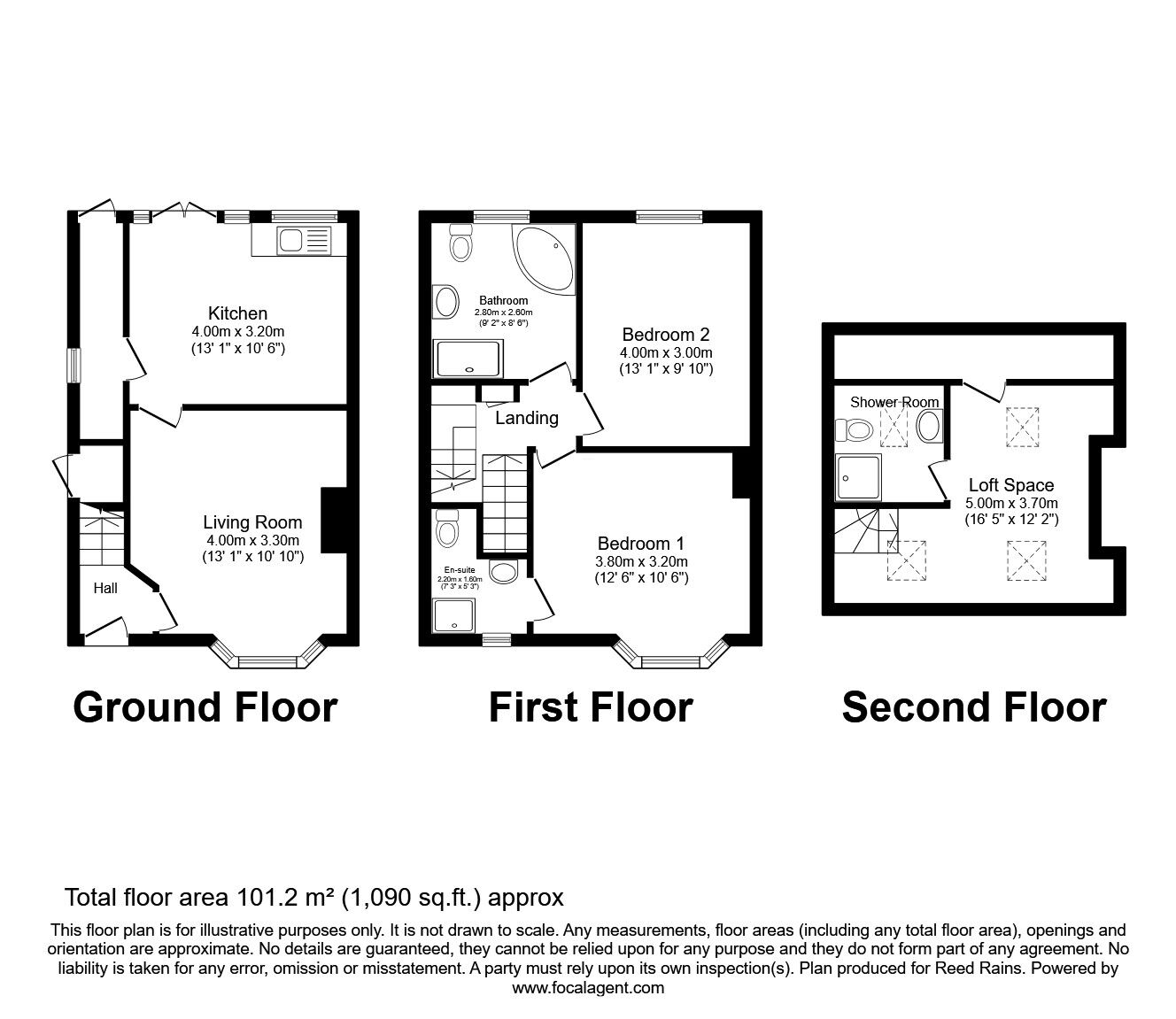 Floorplan of 2 bedroom Mid Terrace House for sale, Garfield Terrace, York, North Yorkshire, YO26