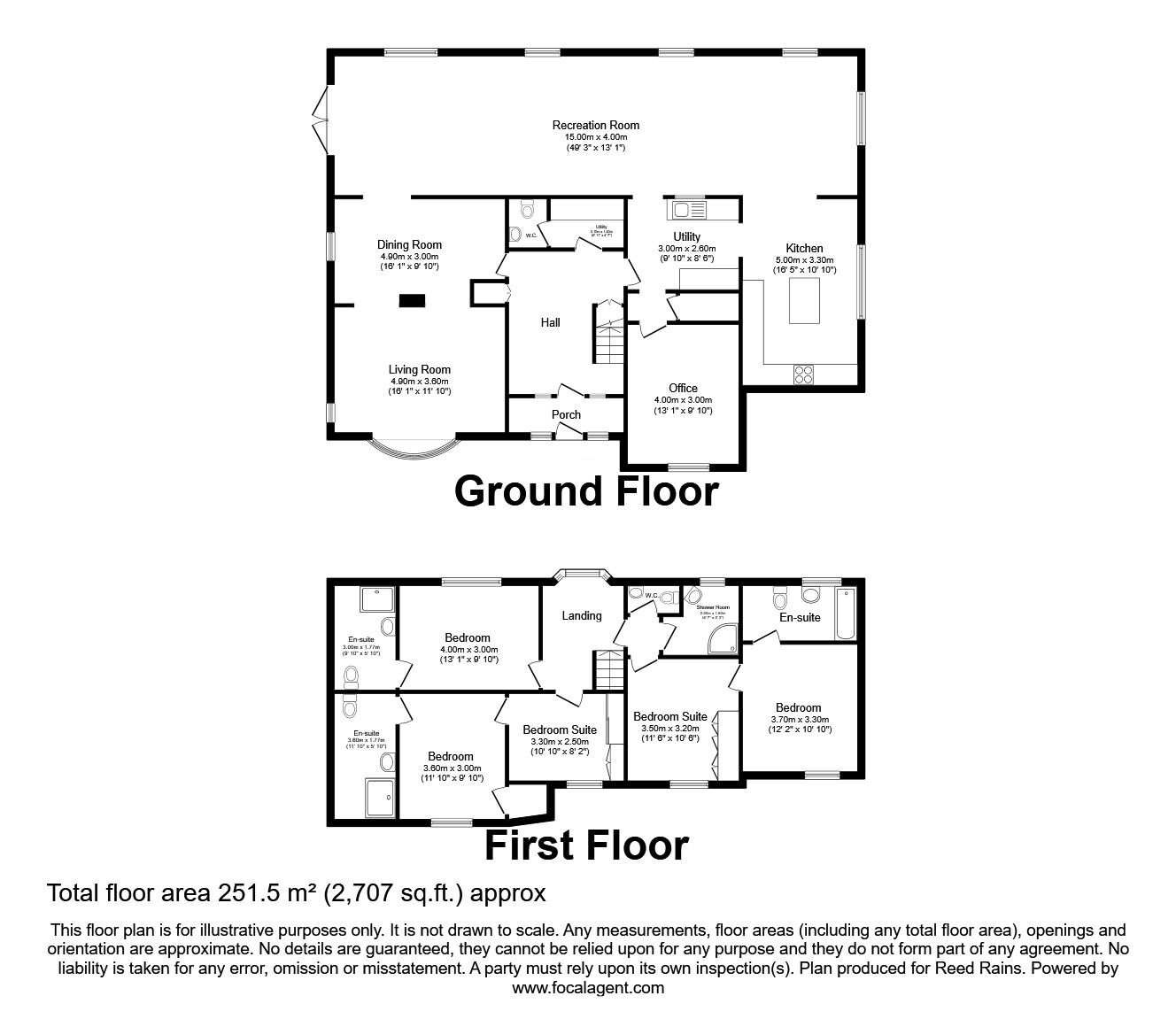 Floorplan of 5 bedroom Detached House for sale, Hessay, York, North Yorkshire, YO26