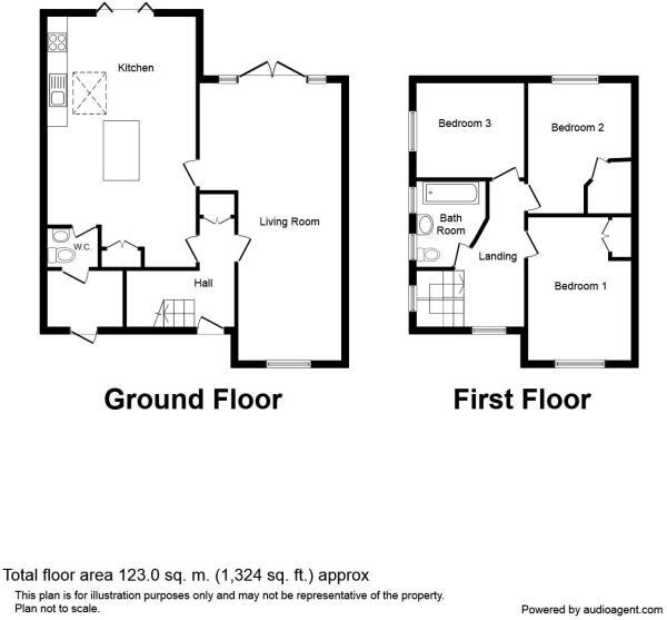 Floorplan of 3 bedroom End Terrace House for sale, Melrosegate, York, North Yorkshire, YO31