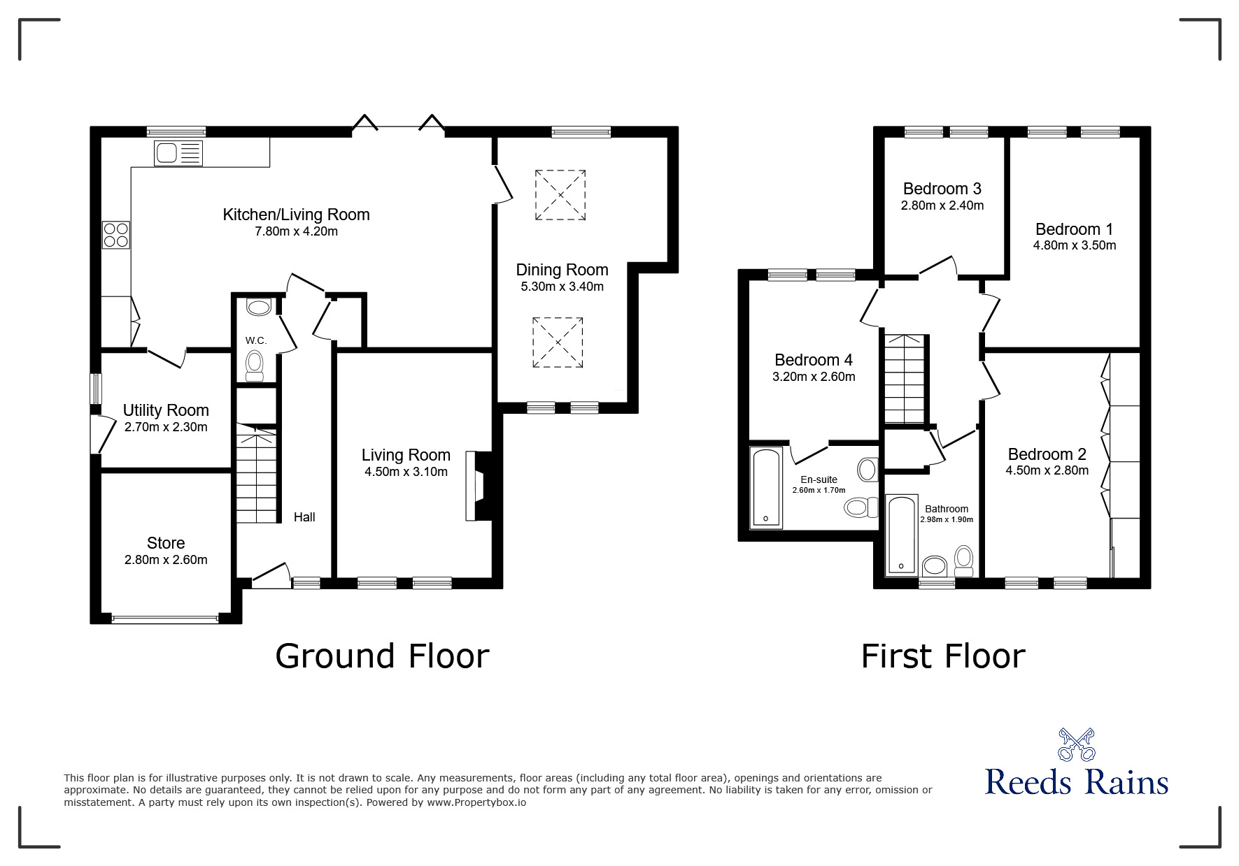 Floorplan of 4 bedroom Detached House for sale, Wilstrop Farm Road, Copmanthorpe, North Yorkshire, YO23