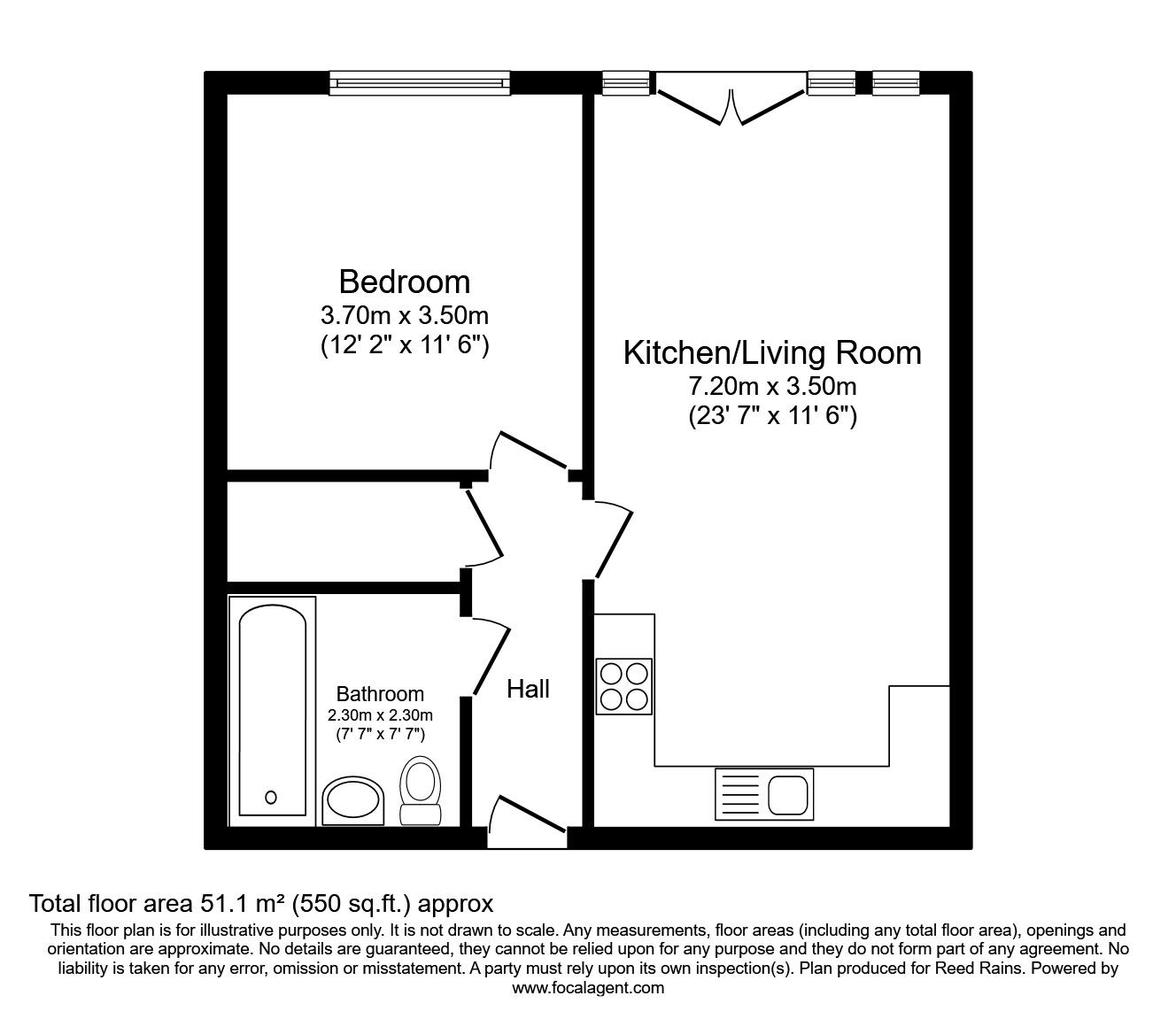 Floorplan of 1 bedroom  Flat for sale, Skeldergate, York, North Yorkshire, YO1