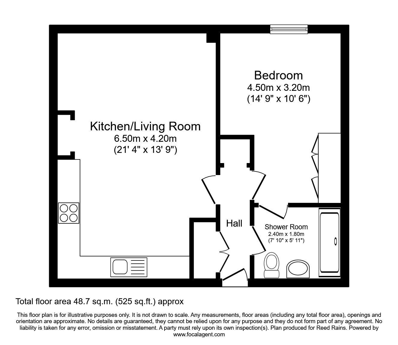 Floorplan of 1 bedroom  Flat to rent, Toft Green, York, North Yorkshire, YO1