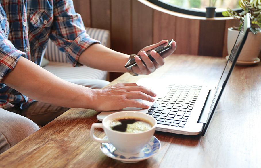 Laptop and mobile