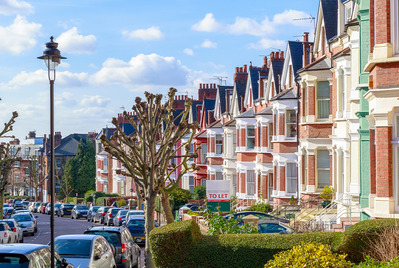 Row of terrace homes