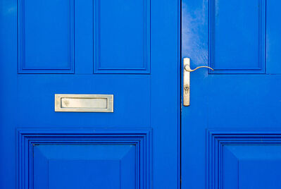 blue door